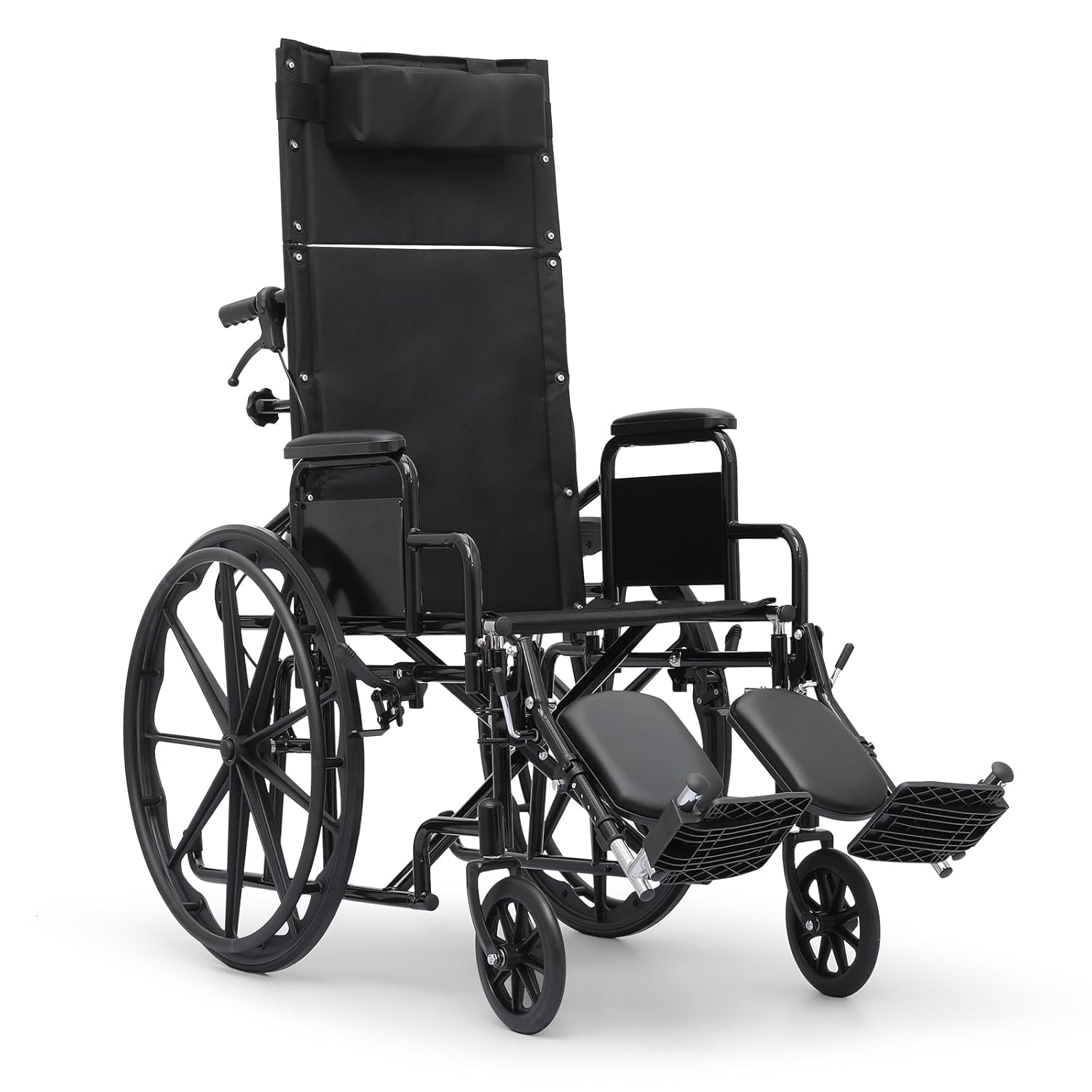 Athena Collection Reclining High-Back Transport Wheelchair for Seniors
