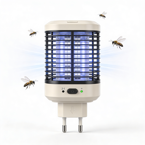 PottedPlantWorld 2-in-1 Indoor Plug-in Flying Insect and Fruit Fly Trap with 6 Glue Cards for Gnat, Moth, and Mosquito Control